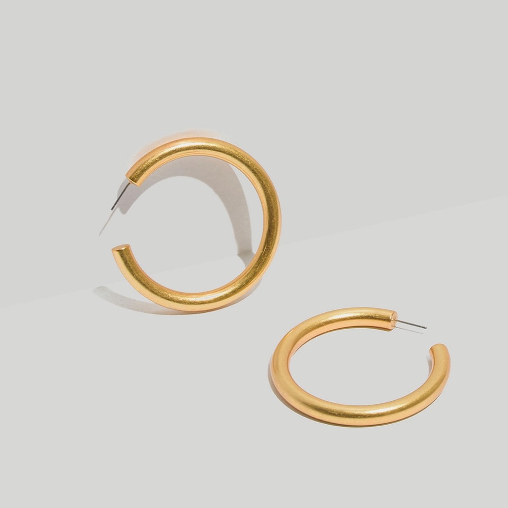 Madewell Chunky Gold Hoops
